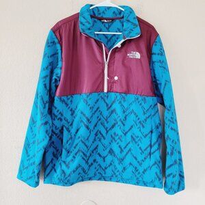 The North Face Mens Large Half-Zip 200WT Fleece Tundra Pullover Jacket Aztec